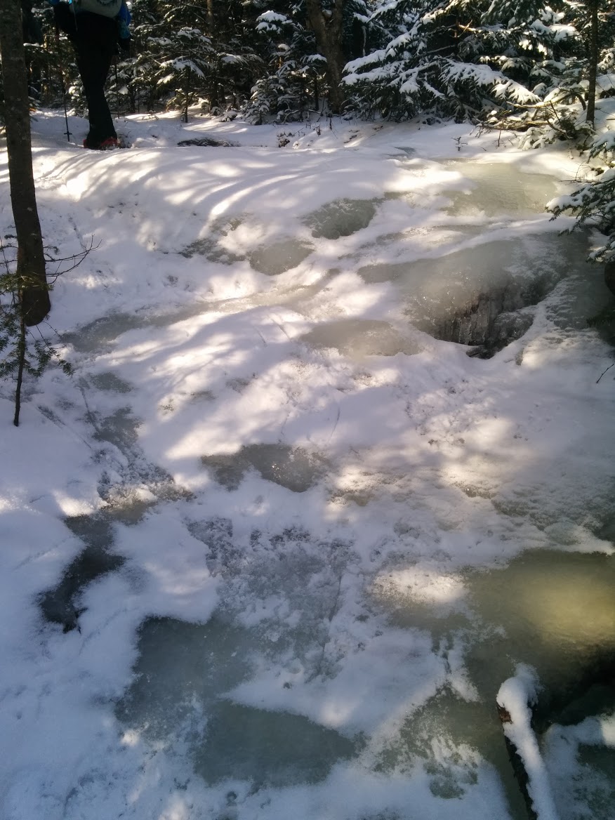 Icy path up Whiteface Mountain