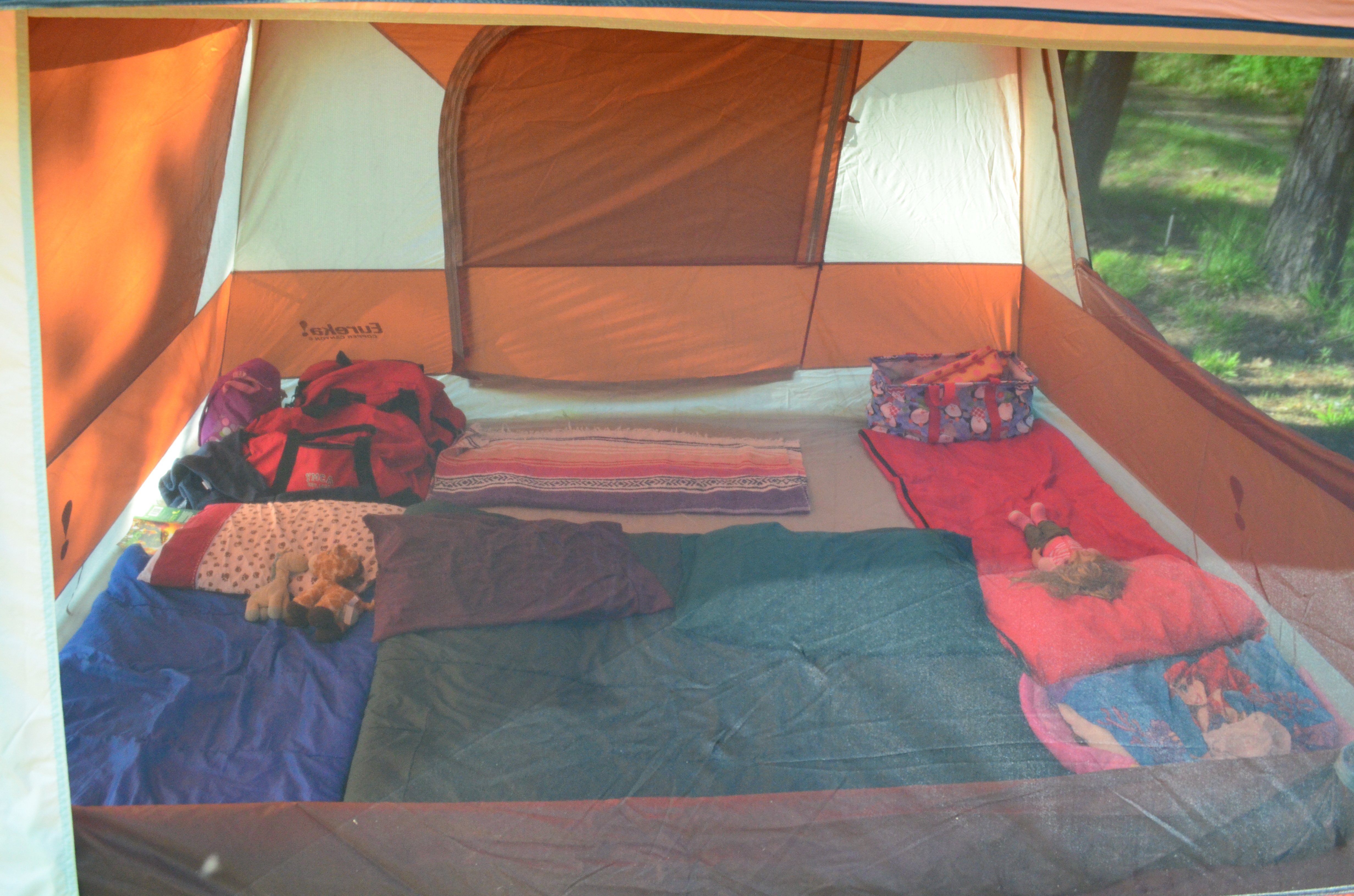 How we slept 5 people and gear.