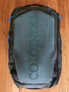 The Allpa 35L straps fully stowed.